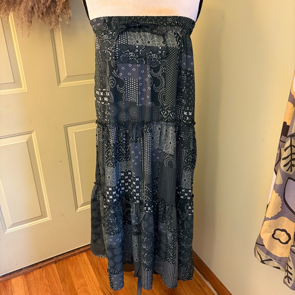 NWT BOHO Patchwork Maxi Skirt size M - Picture 7 of 14